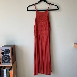 Forever 21 Orange Midi Dress